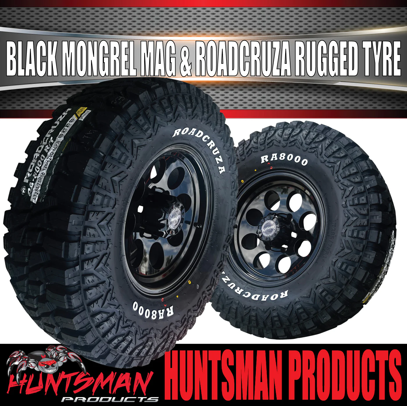 16x8 Mongrel Mag Wheel 6/139.7 pcd & 265/75R16 Roadcruza Rugged Terrain Tyre 265 75 16 - Image 4