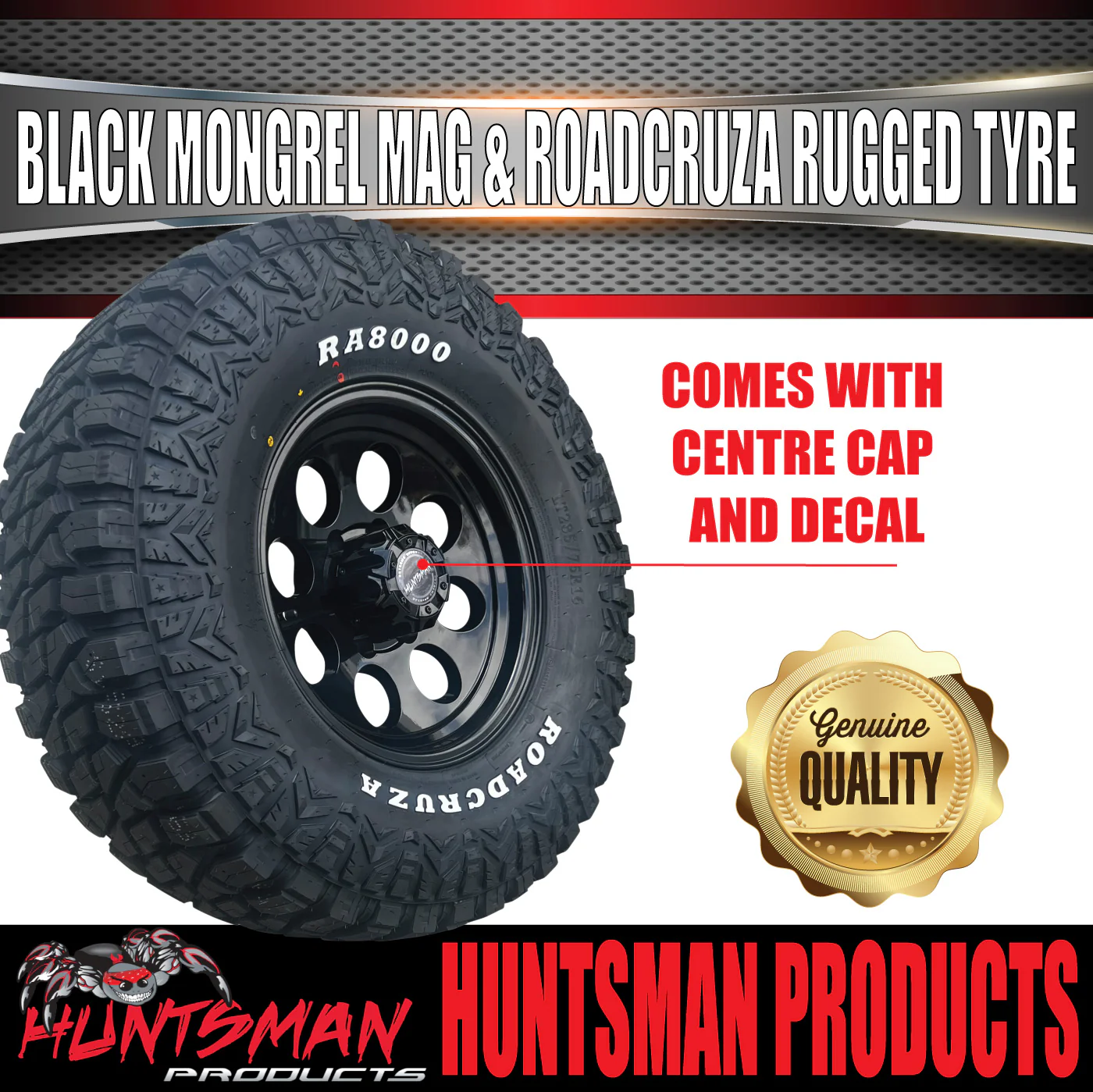 16x8 Mongrel Mag Wheel 6/139.7 pcd & 265/75R16 Roadcruza Rugged Terrain Tyre 265 75 16 - Image 6