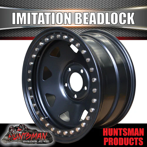 17X8 5/127 PCD +6 Offset Steel Imitation Beadlock Rim. Suit Jeep Wrangler - Image 5