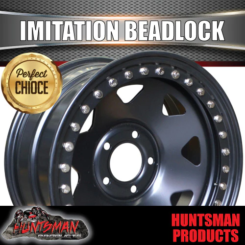 17X8 5/127 PCD +6 Offset Steel Imitation Beadlock Rim. Suit Jeep Wrangler - Image 6