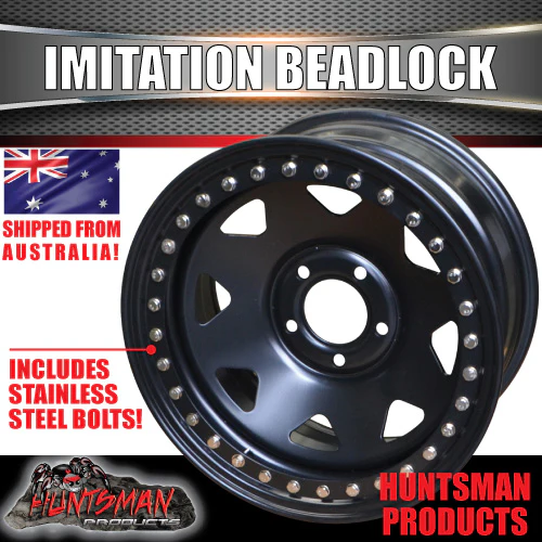 17X8 5/127 PCD +6 Offset Steel Imitation Beadlock Rim. Suit Jeep Wrangler - Image 7