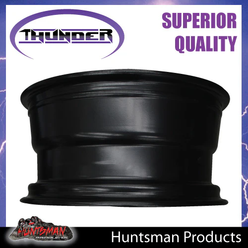 17x8 5 Stud Black Thunder Steel Rim 5/150, +30 suits Landcruiser 100/200 Series Pattern - Image 6
