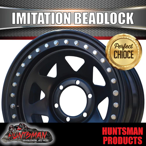 17X8 6/139.7 PCD +20 Offset Steel Imitation Beadlock Rim.  Fits Ranger, Hilux, D-Max, BT-50 etc - Image 3