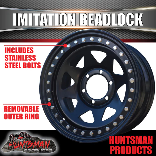 17X8 6/139.7 PCD +20 Offset Steel Imitation Beadlock Rim.  Fits Ranger, Hilux, D-Max, BT-50 etc - Image 4