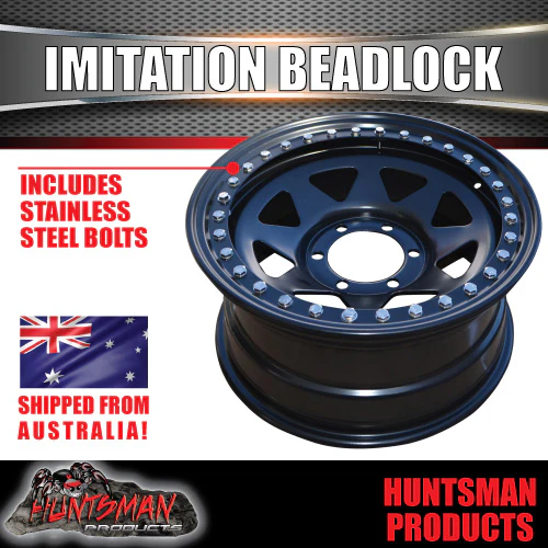 17X8 6/139.7 PCD +20 Offset Steel Imitation Beadlock Rim.  Fits Ranger, Hilux, D-Max, BT-50 etc - Image 7