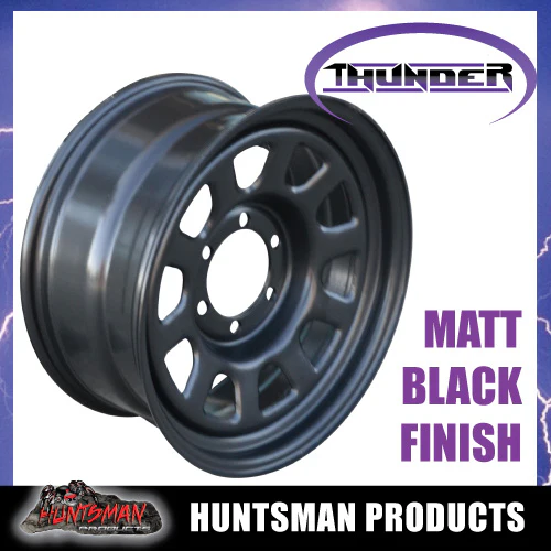 17X8 6 Stud "D Hole" Thunder Steel Rim +20 Offset 6/139.7 PCD.  Fits Ranger, Hilux, D-Max, BT-50 etc - Image 3
