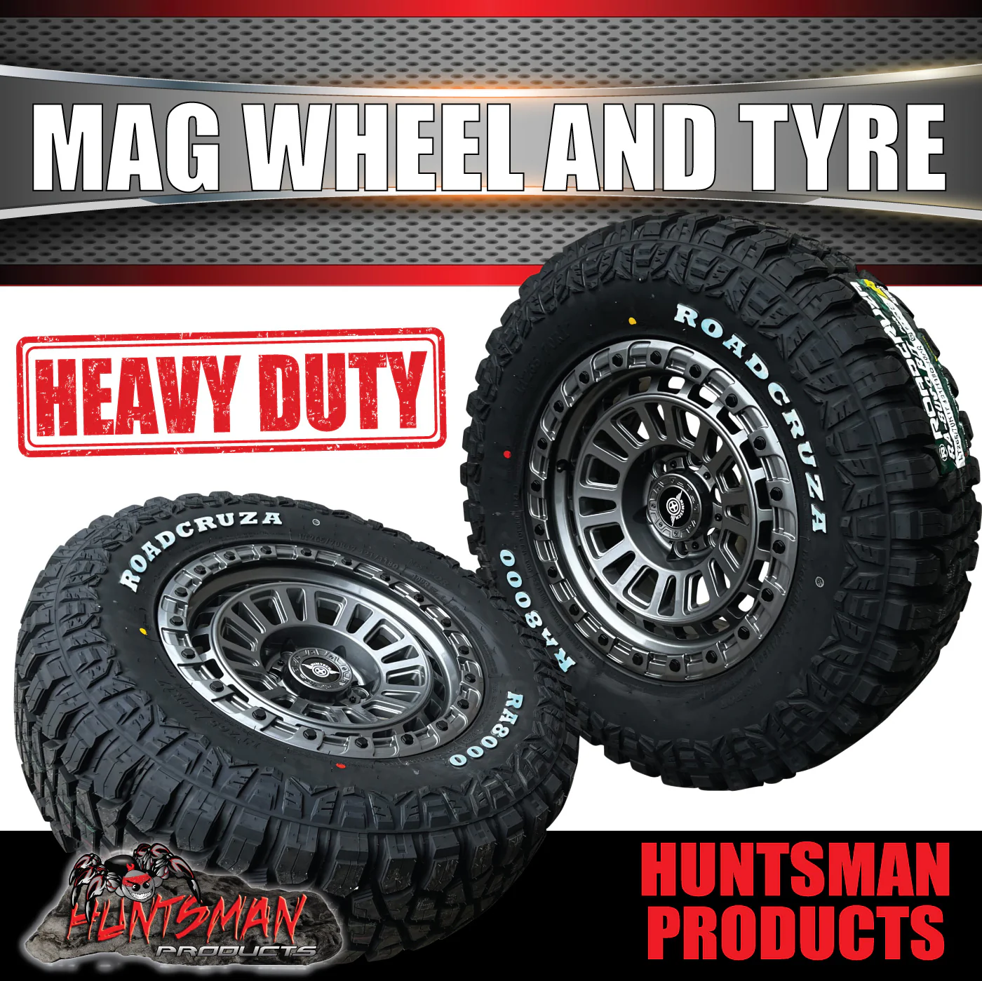17x8 Gunmetal Sandstorm Alloy Rim 6/139.7 ET0 & 265/70R17 Roadcruza RA8000 Tyre - Image 7
