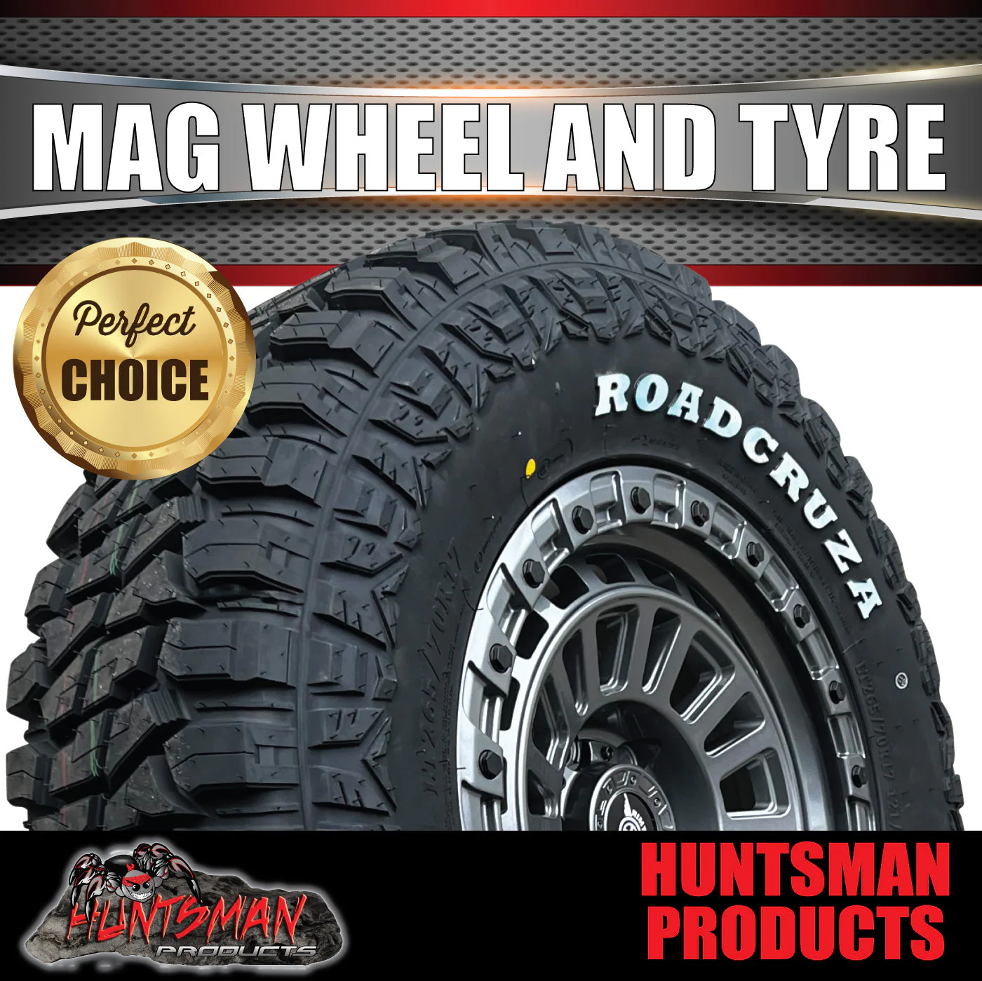 17x8 Gunmetal Sandstorm Alloy Rim 6/139.7 ET0 & 285/70R17 Roadcruza RA8000 Tyre - Image 6