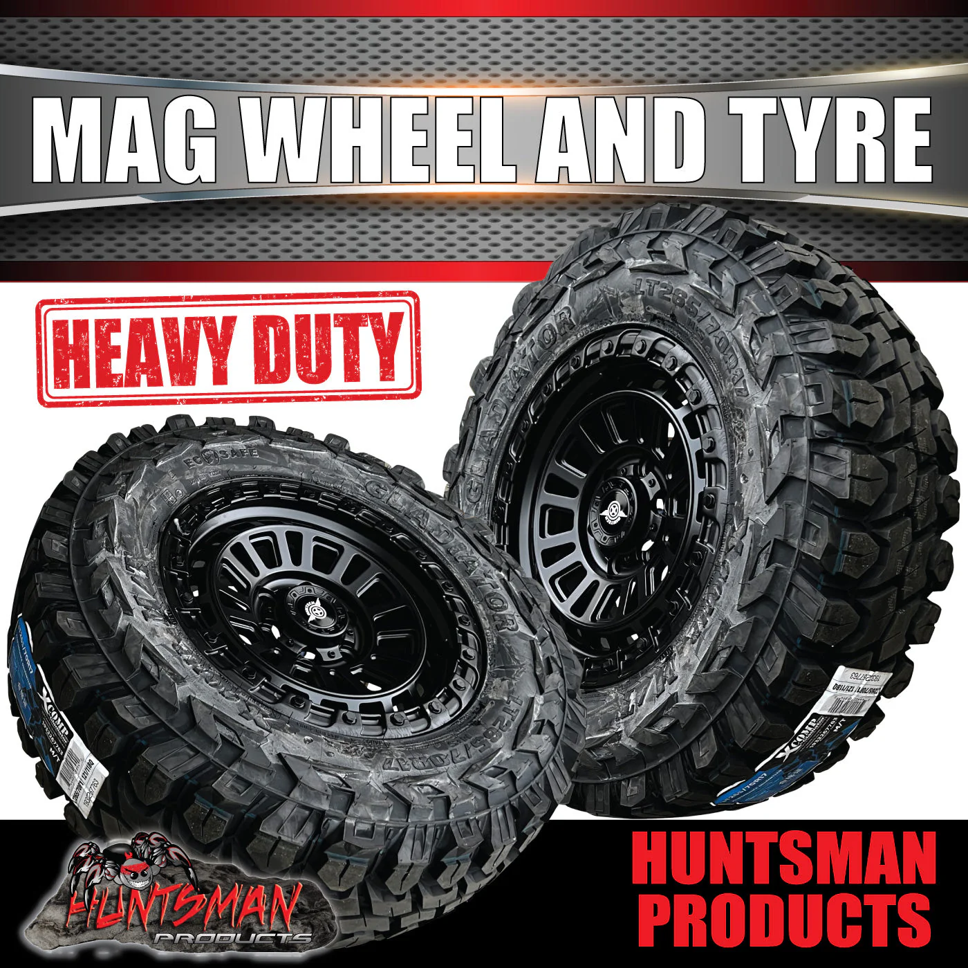 17x8 Sandstorm Alloy Wheel 6/139.7 PCD ET20 & 35x12.5R17 Gladiator X-comp Mud Tyre - Image 5