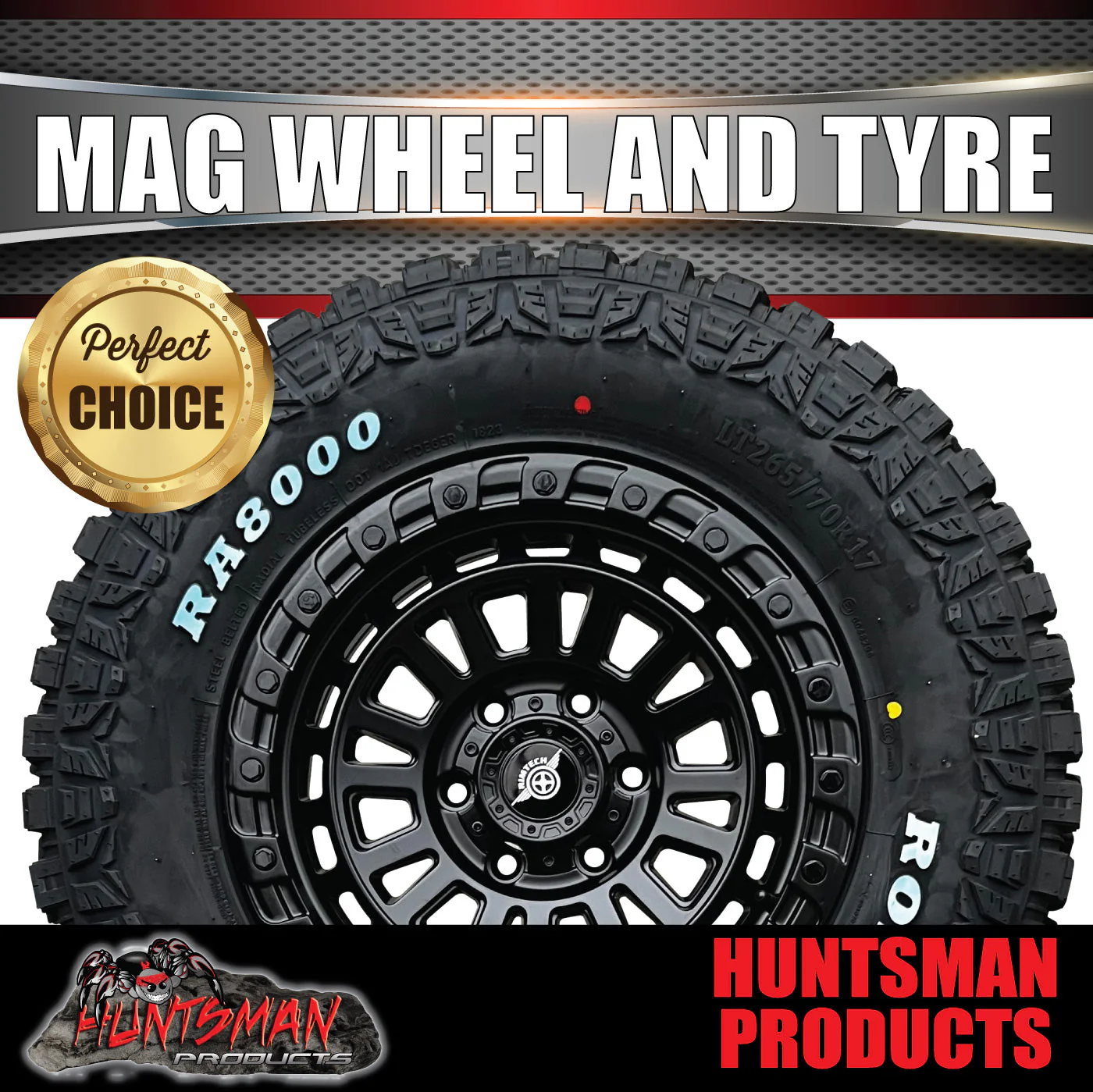 17x8 Sandstorm Alloy Wheel 6/139.7 pcd ET20 & 35x12.5R17 Roadcruza RA8000 Rugged Tyre - Image 5
