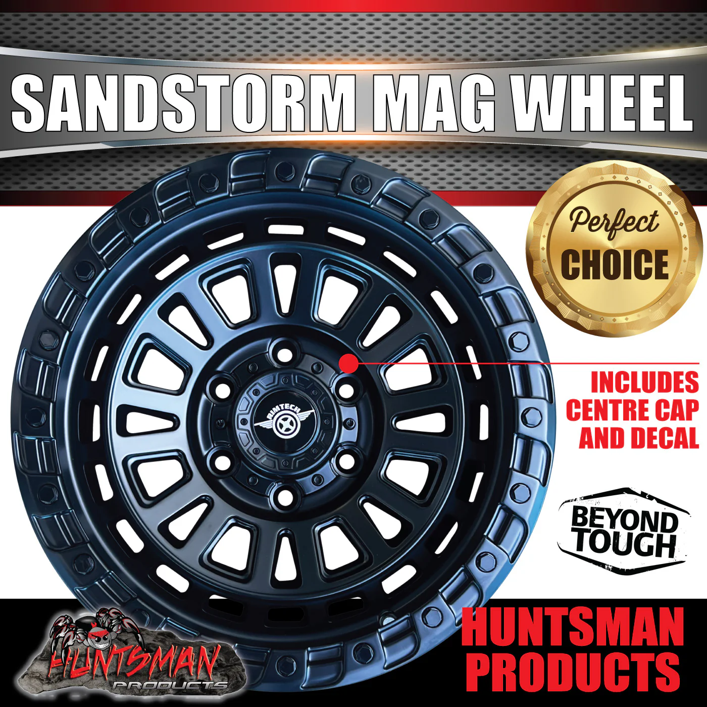 17x8 Sandstorm Mag Wheel 6/139.7 pcd +20 Offset suit Ranger Hilux Triton etc - Image 2
