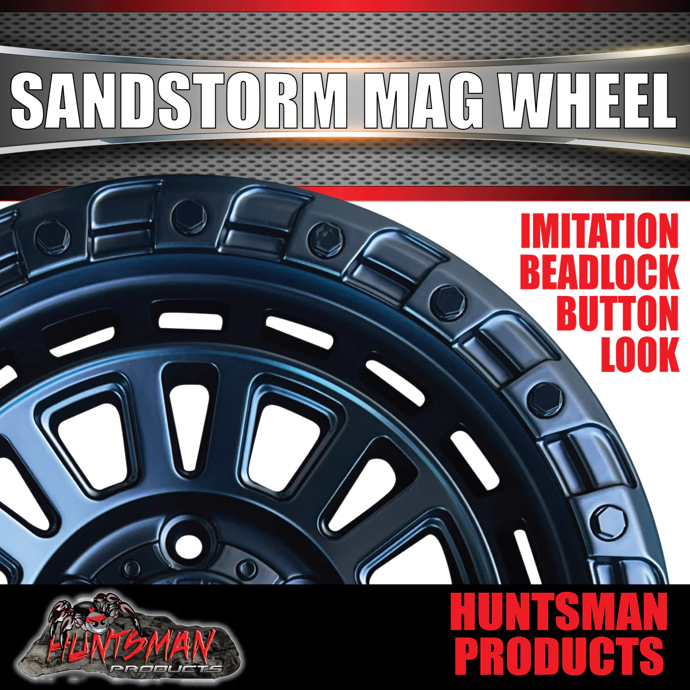 17x8 Sandstorm Mag Wheel 6/139.7 pcd +20 Offset suit Ranger Hilux Triton etc - Image 4