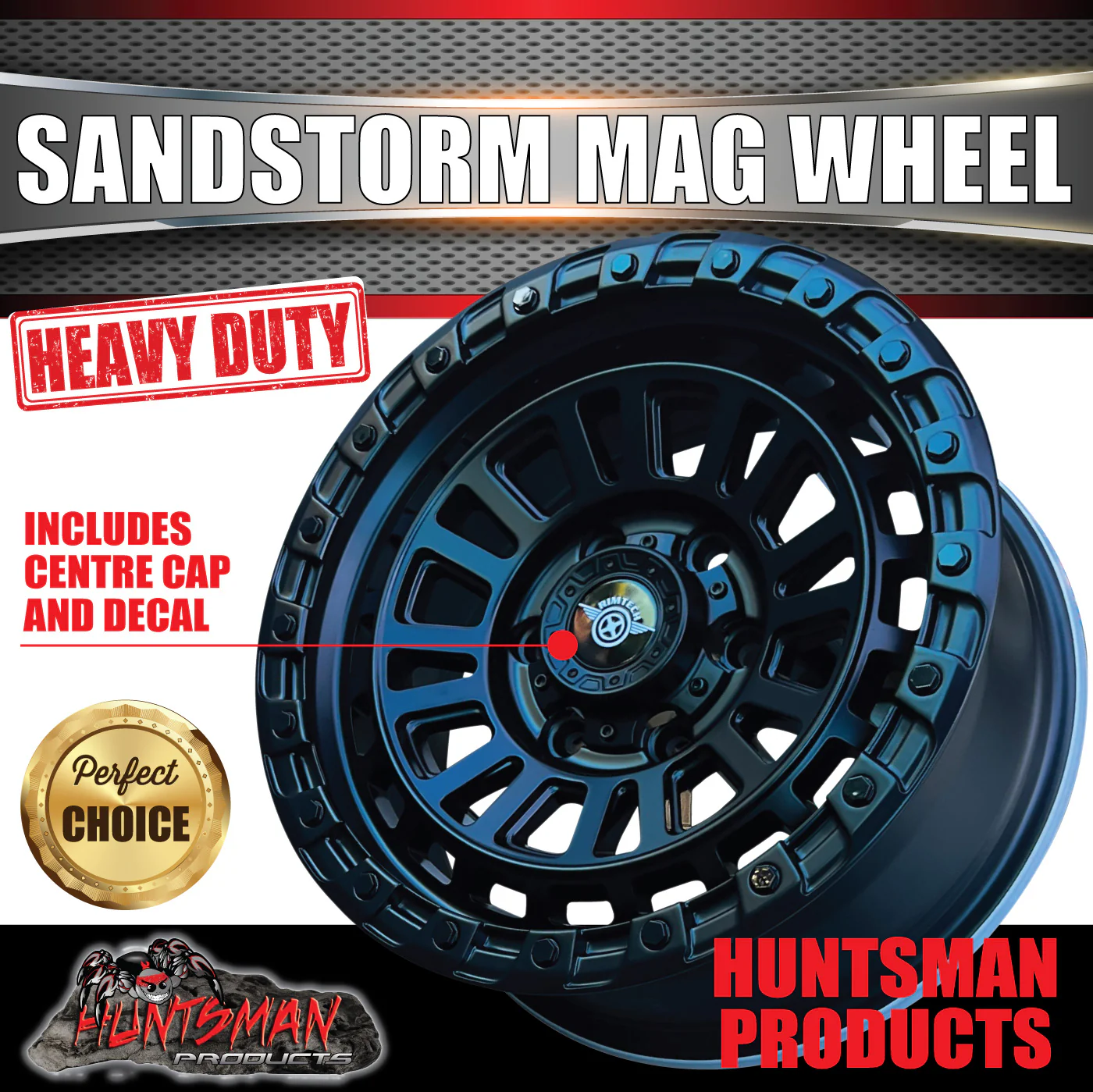 17x8 Sandstorm Mag Wheel 6/139.7 pcd +20 Offset suit Ranger Hilux Triton etc - Image 5
