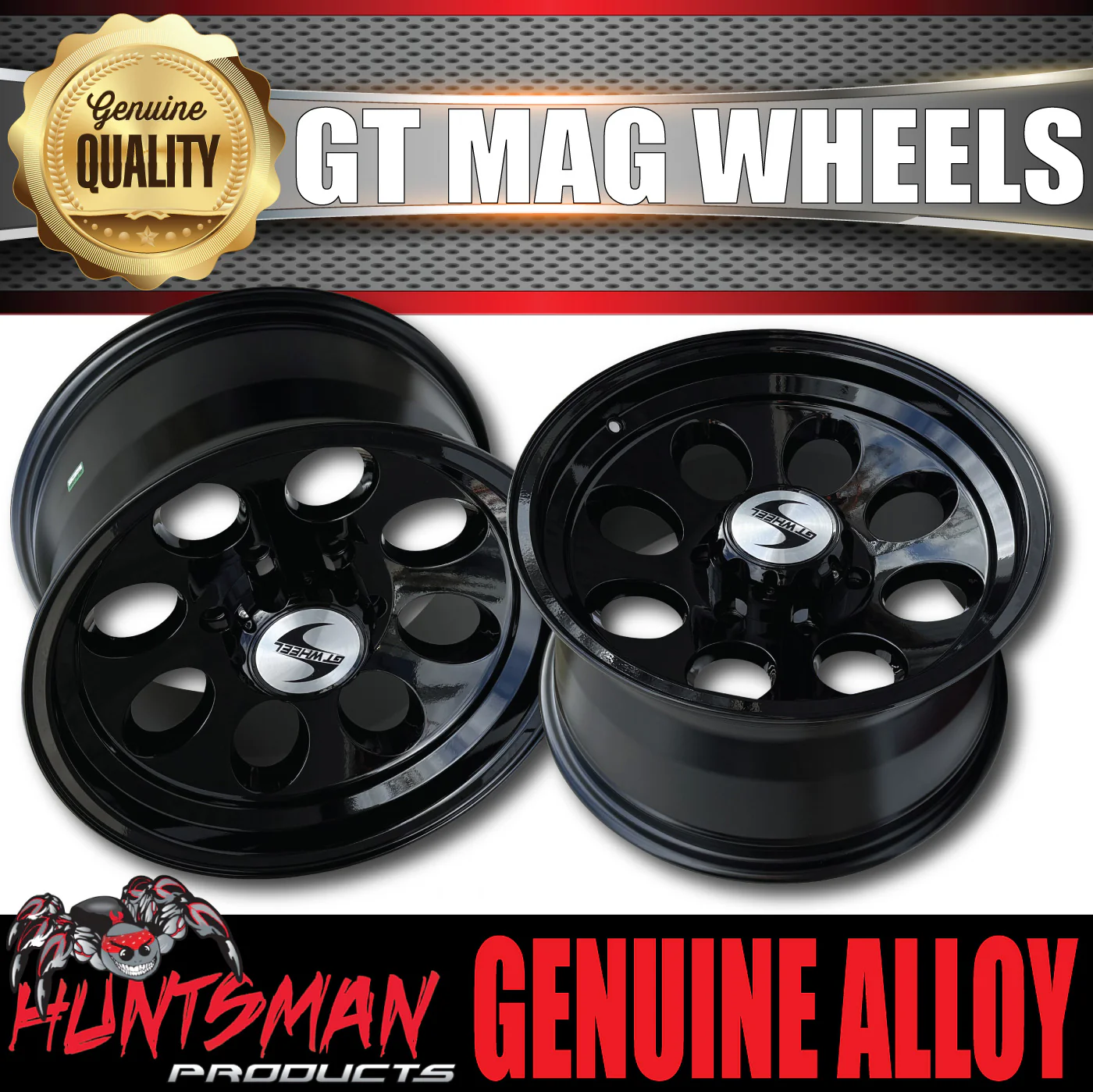 17x9, 0 Offset Black GT Alloy Mag Wheel Rim 4X4 4WD 6/139.7 PCD Toyota Nissan Patrol Ranger Hilux etc - Image 3