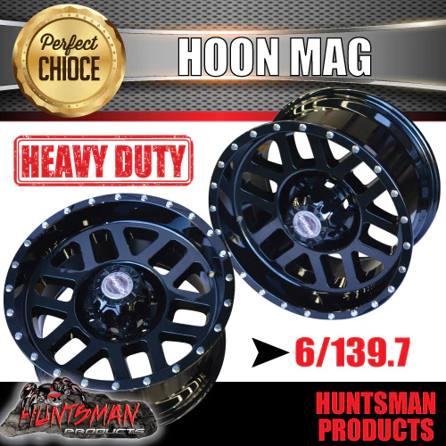 17x9, 0 Offset Hoon Mag Alloy Wheel Rim 6/139.7 pcd.  Fits Patrol, Hilux, Ranger, Triton, Prado ETC - Image 5