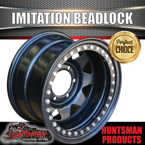 17x9 6/139.7 PCD -30 Offset Steel Imitation Beadlock Rim Stainless Bolts 8 spoke.  Fits Landcruiser, Patrol etc - Image 5