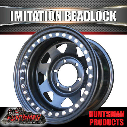 17x9 6/139.7 PCD -30 Offset Steel Imitation Beadlock Rim Stainless Bolts 8 spoke.  Fits Landcruiser, Patrol etc - Image 7