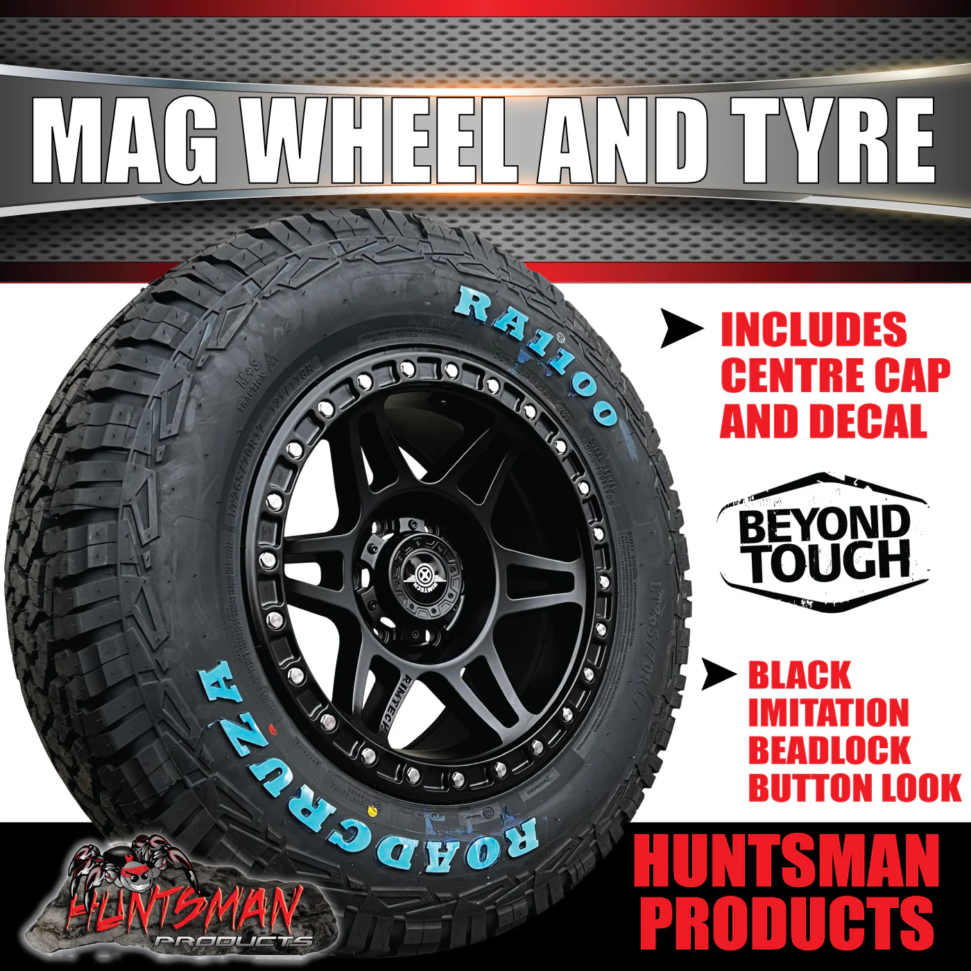 17x9 Delta Alloy Mag Wheel 6/139.7 pcd ET18 & 245/65R17 Roadcruza RA1100 AT tyre - Image 2