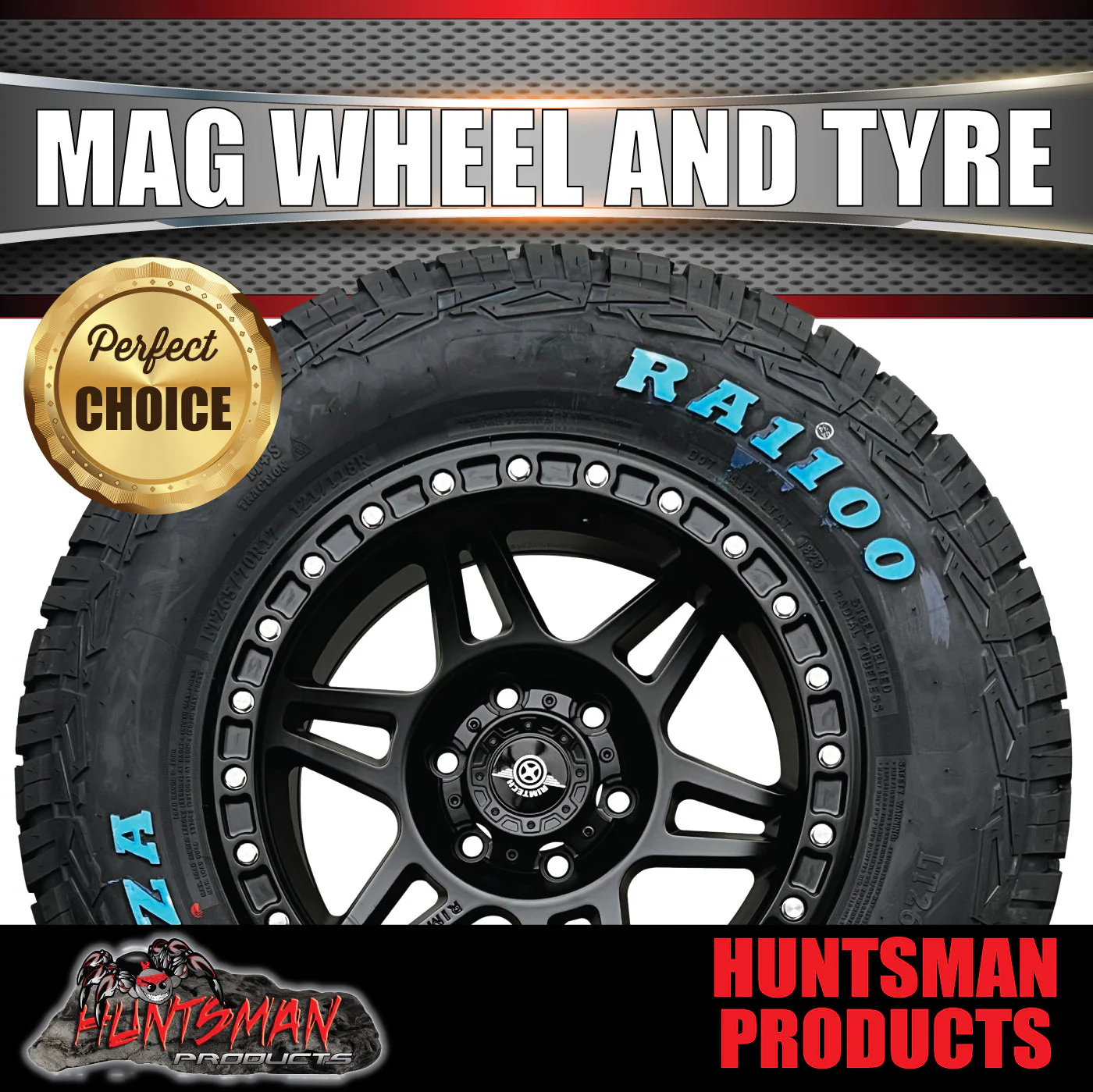 17x9 Delta Alloy Mag Wheel 6/139.7 pcd ET18 & 33x12.5R17 Roadcruza RA1100 AT tyre - Image 3
