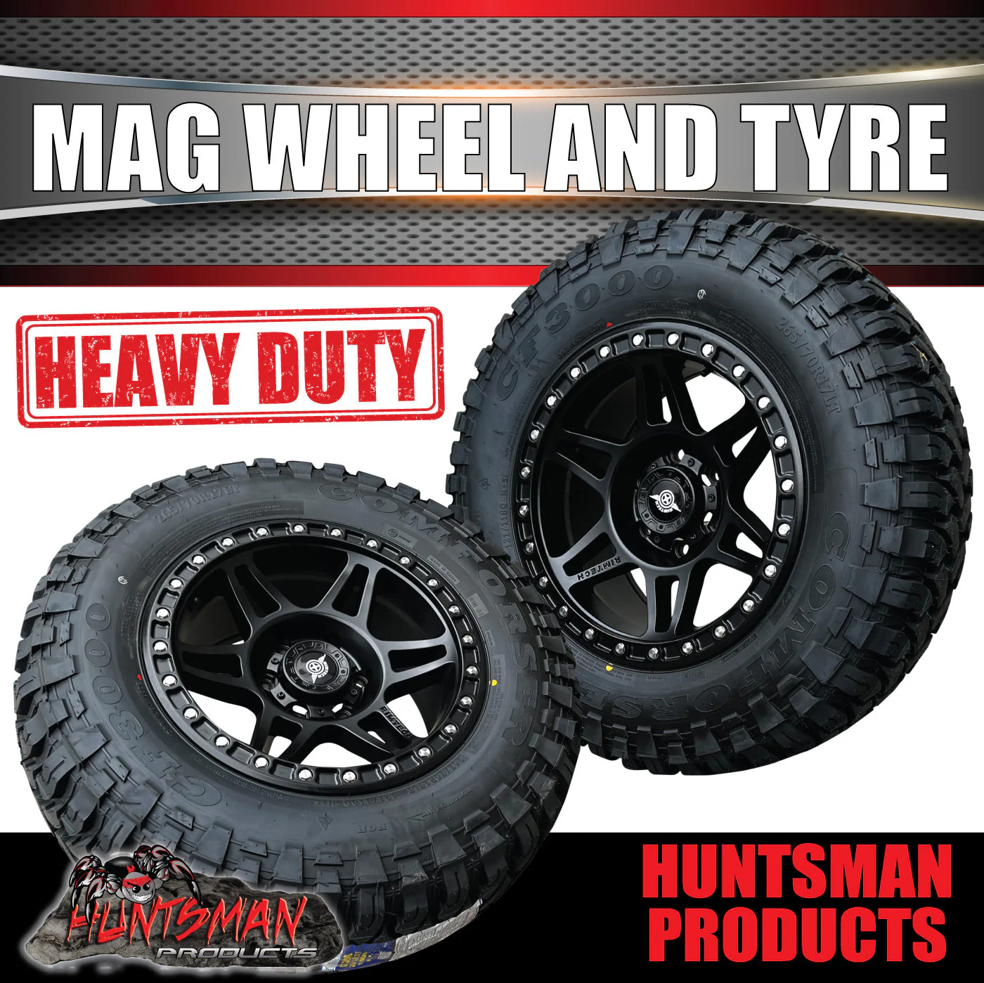 17x9 Delta Alloy Wheel 6/139.7 pcd ET18 & 265/70R17 Comforser CF3000 Mud Tyre - Image 6