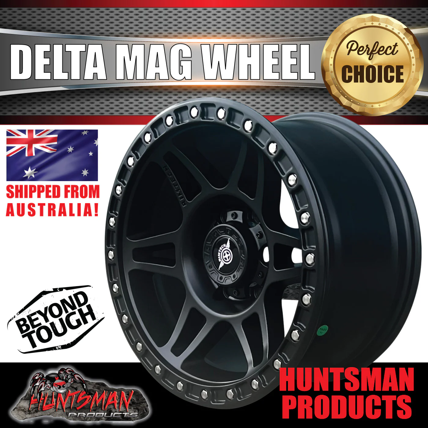 17x9 Delta Mag Wheel 4WD 6/139.7 pcd +18 Offset suit Ranger Hilux Triton etc - Image 2