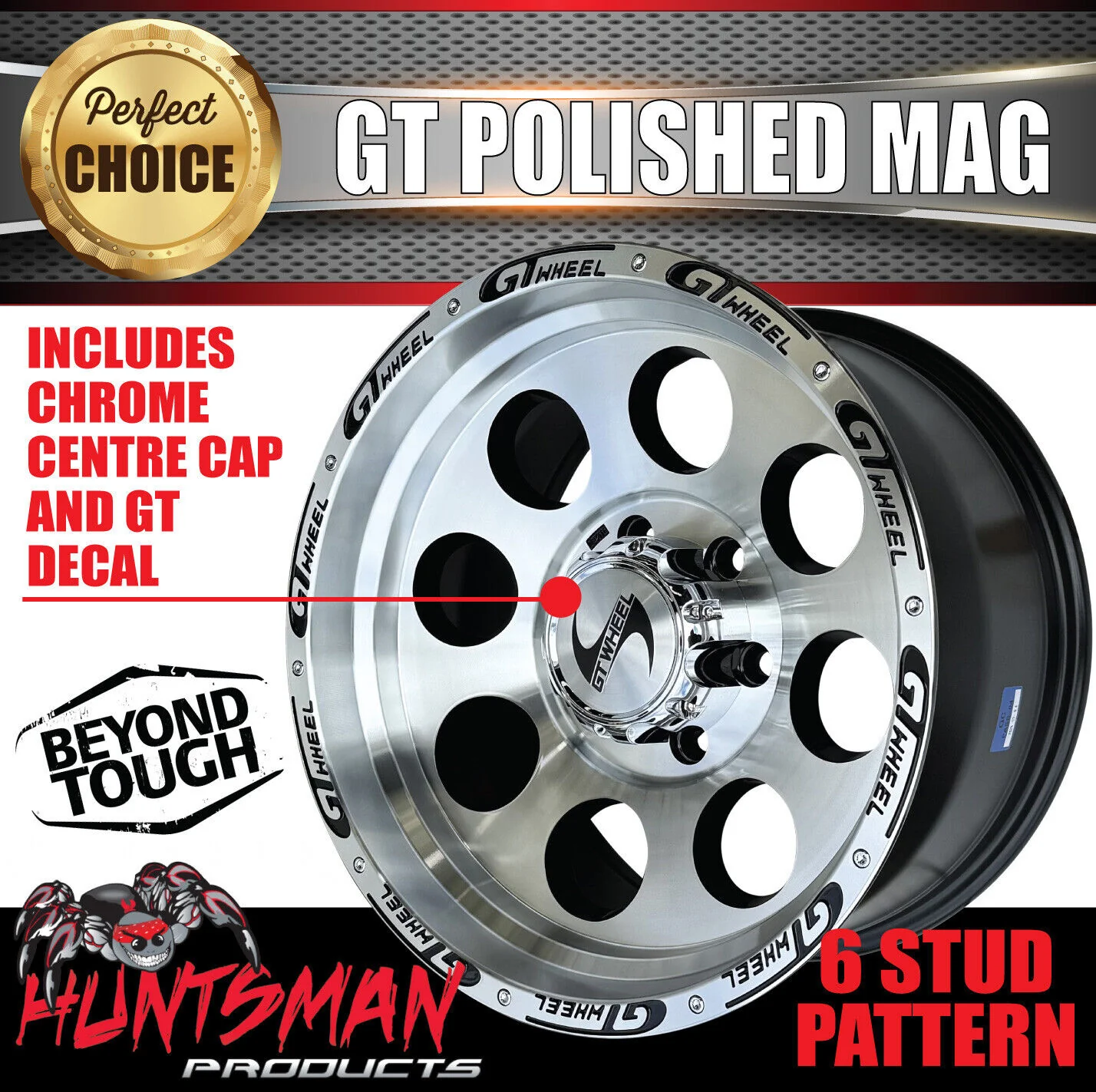 17x9 GT Alloy Mag Wheel & 265/70R17 Roadcruza RA1100 All Terrain Tyre - Image 3