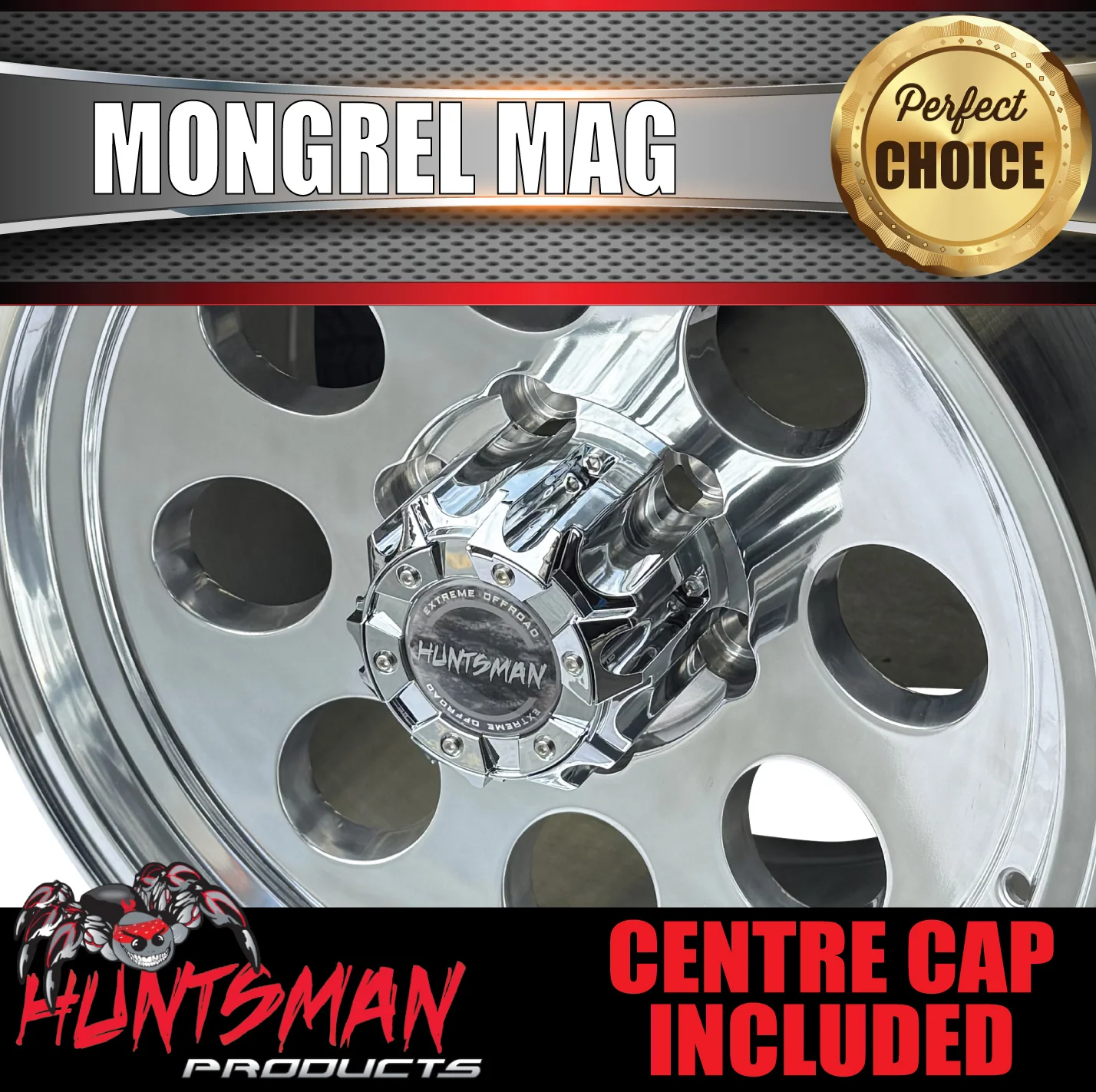 17x9 Mongrel Polished Mag Wheel 0P 4X4 6/139.7 pcd fit Patrol Landcruiser Ranger etc - Image 5