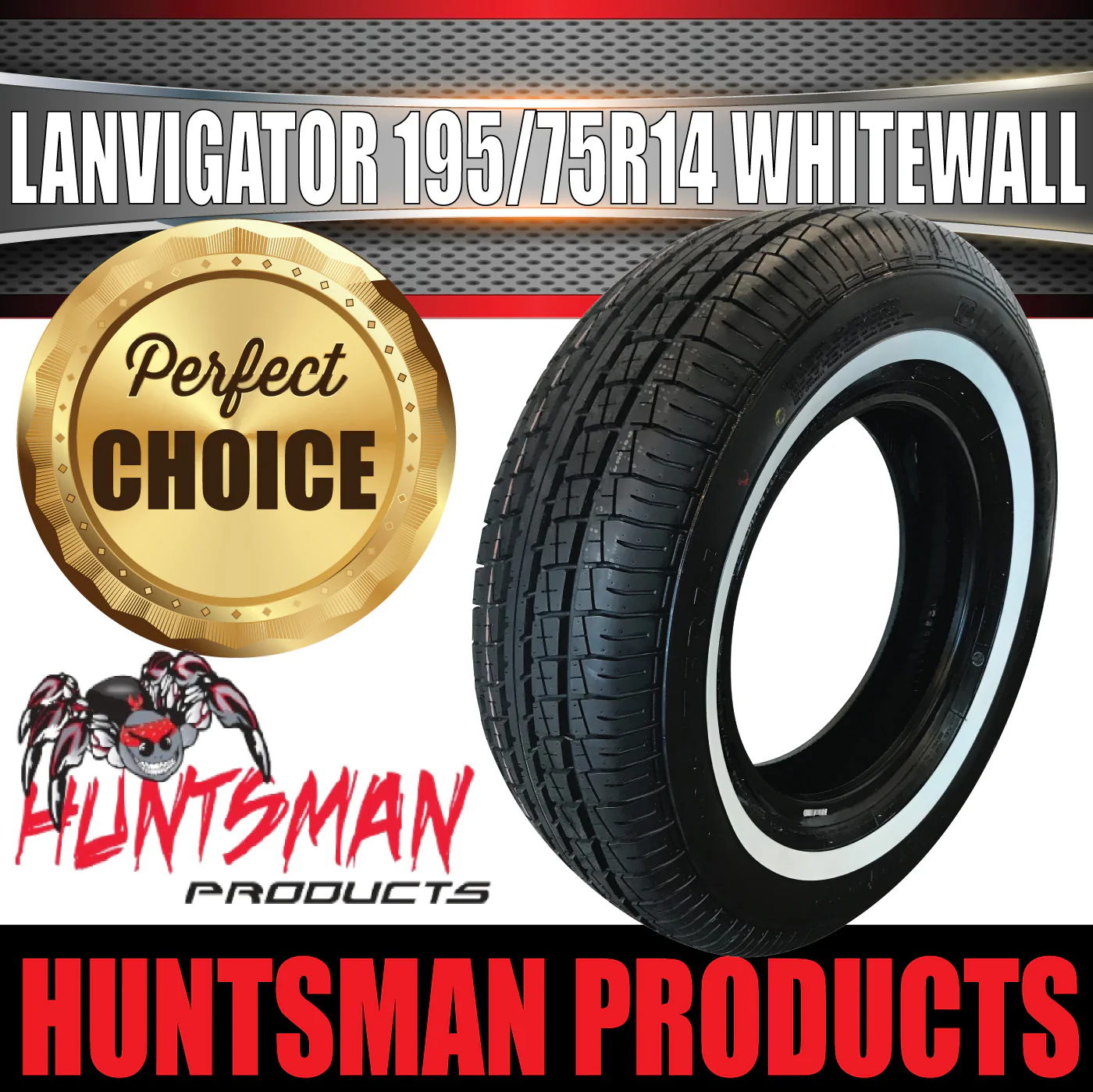 195/75R14 LANVIGATOR PRIMETOUR WHITEWALL TYRE. 195 75 14 - Image 2