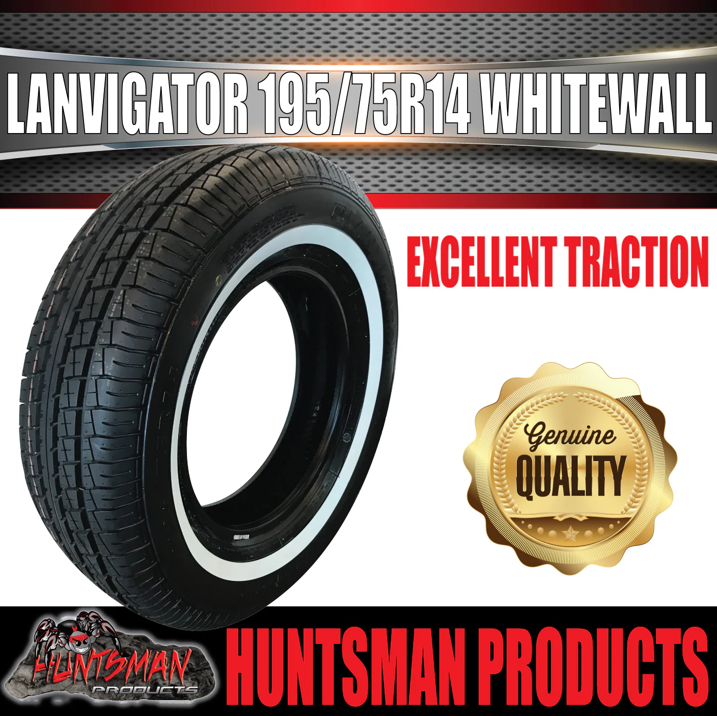 195/75R14 LANVIGATOR PRIMETOUR WHITEWALL TYRE. 195 75 14 - Image 3
