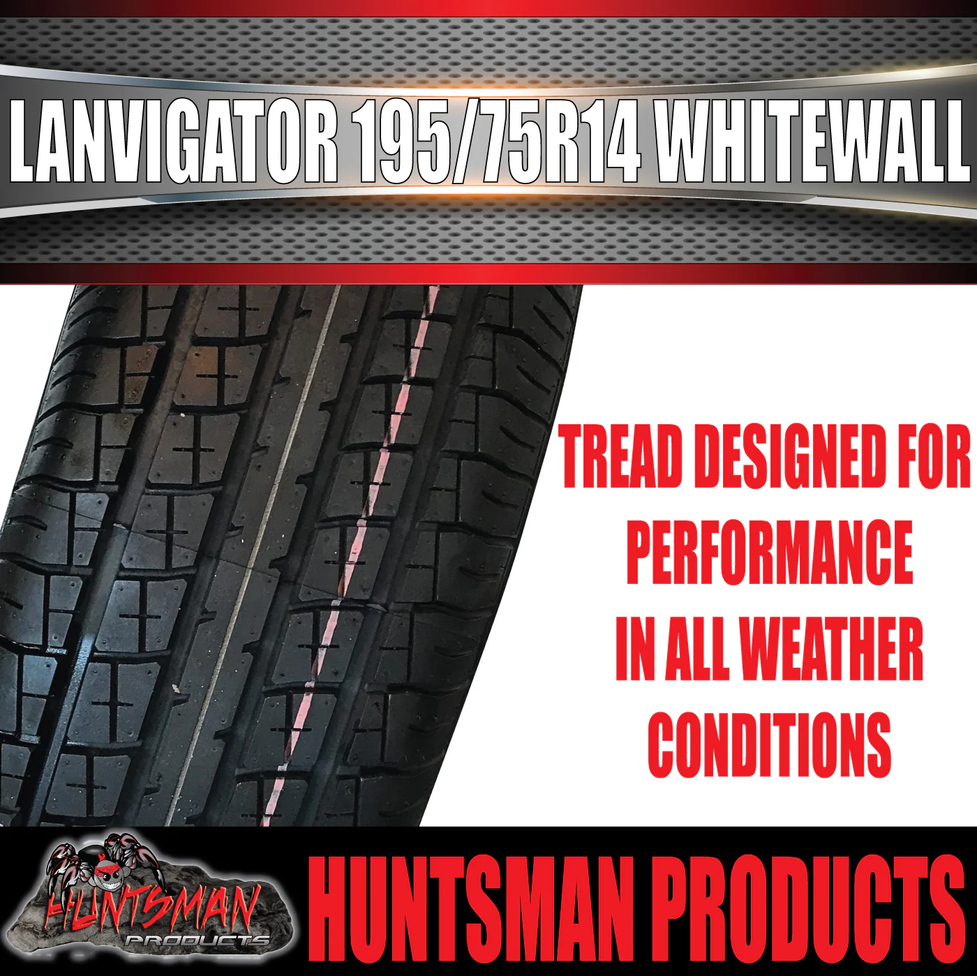 195/75R14 LANVIGATOR PRIMETOUR WHITEWALL TYRE. 195 75 14 - Image 5