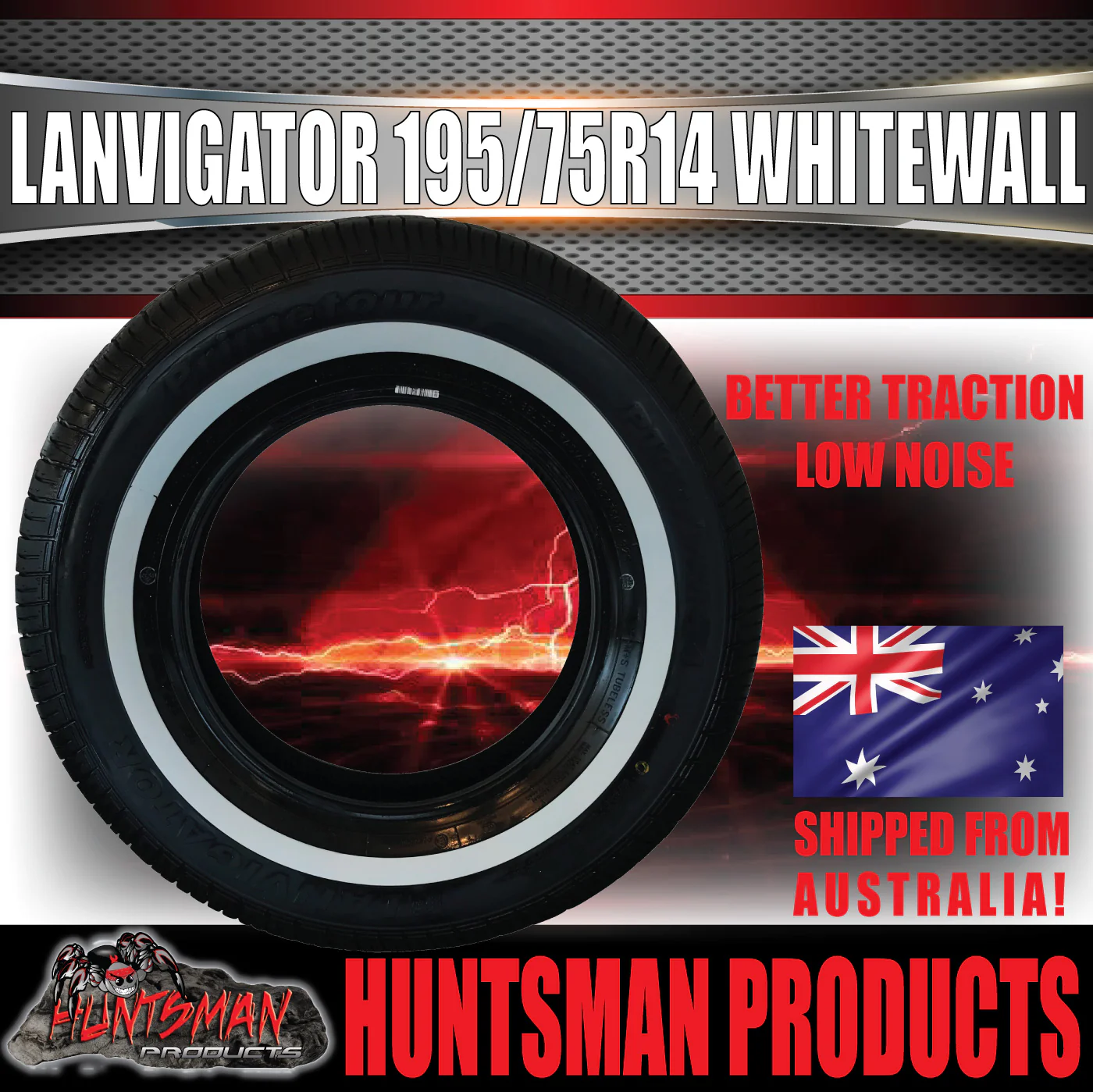 195/75R14 LANVIGATOR PRIMETOUR WHITEWALL TYRE. 195 75 14 - Image 6