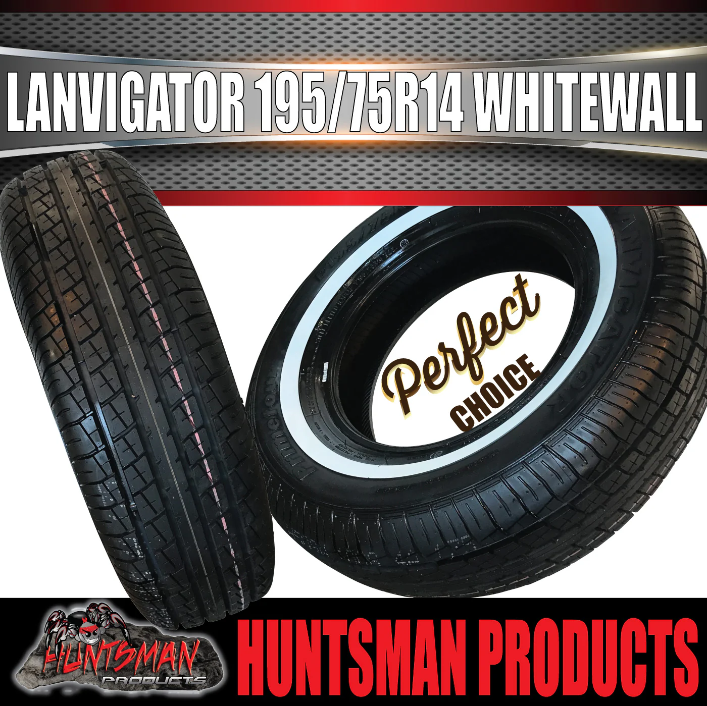 195/75R14 LANVIGATOR PRIMETOUR WHITEWALL TYRE. 195 75 14 - Image 7