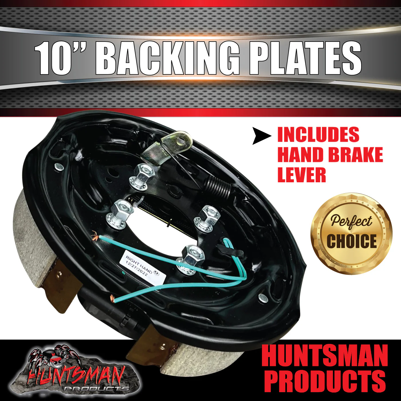2x 10" Trailer Caravan Electric Brake Backing Plates. Quality Strong Magnets - Image 3