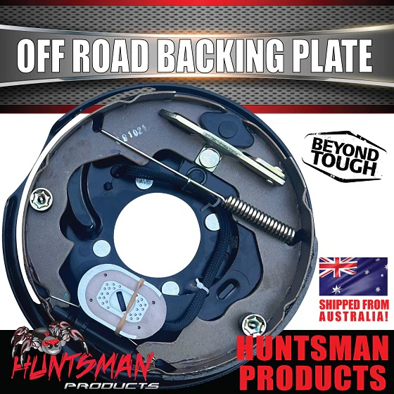 1x 10" RHS Off Road Trailer Caravan Electric Brake Backing Plate With Park Lever Suit Huntsman & Alko - Image 2