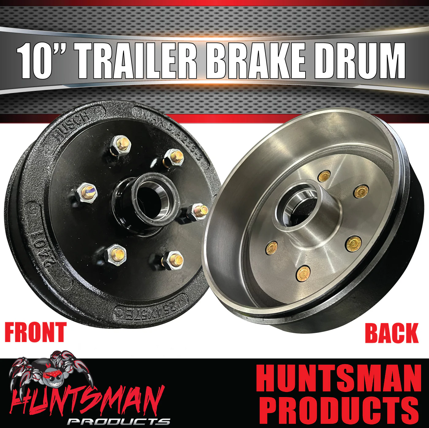 1x 10" Trailer Caravan Electric Drum 6 Stud Landcruiser Pattern 6/139.7 PCD & SL Slimline Bearing Set - Image 2
