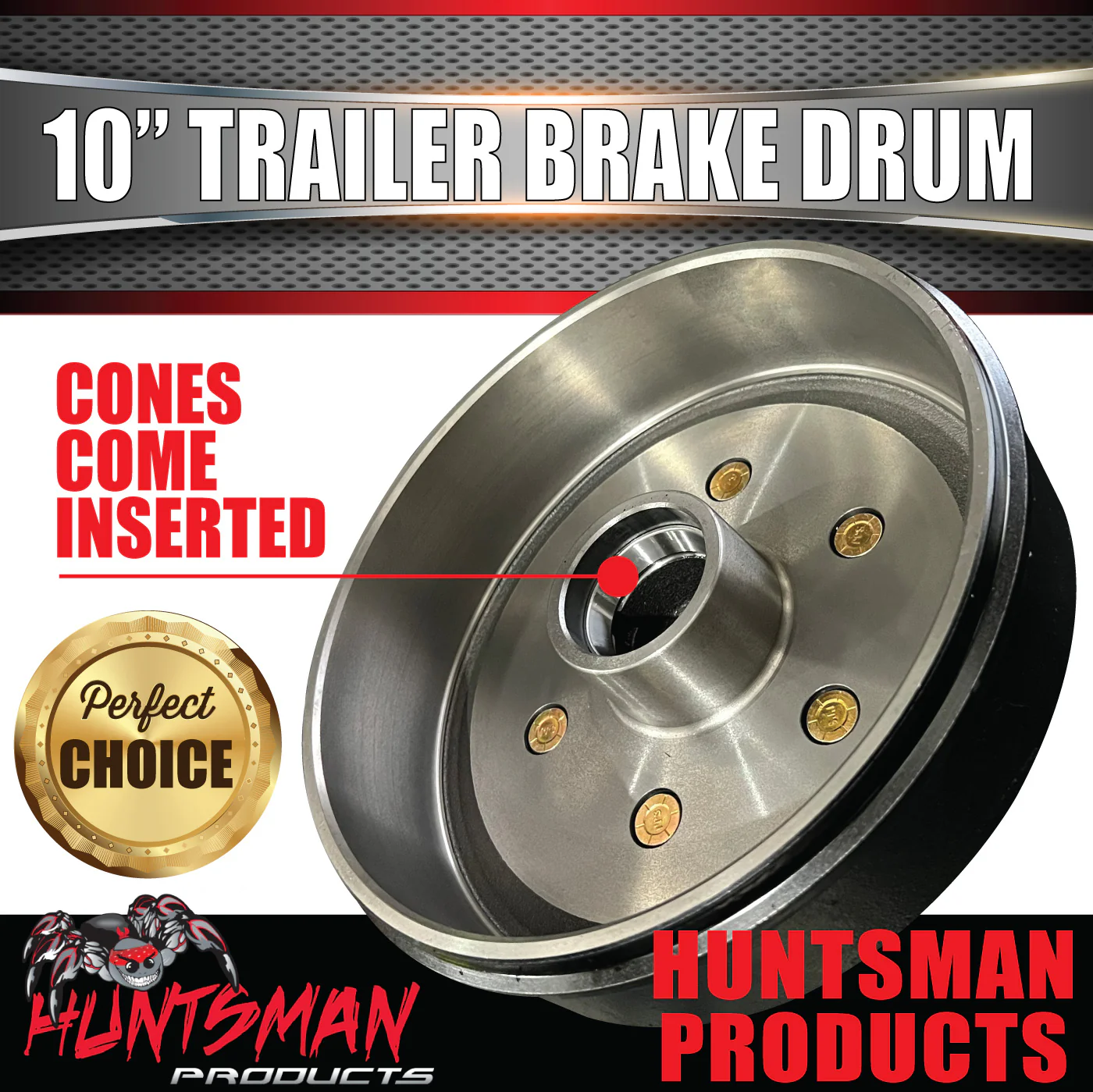 1x 10" Trailer Caravan Electric Drum 6 Stud Landcruiser Pattern 6/139.7 PCD & SL Slimline Bearing Set - Image 3
