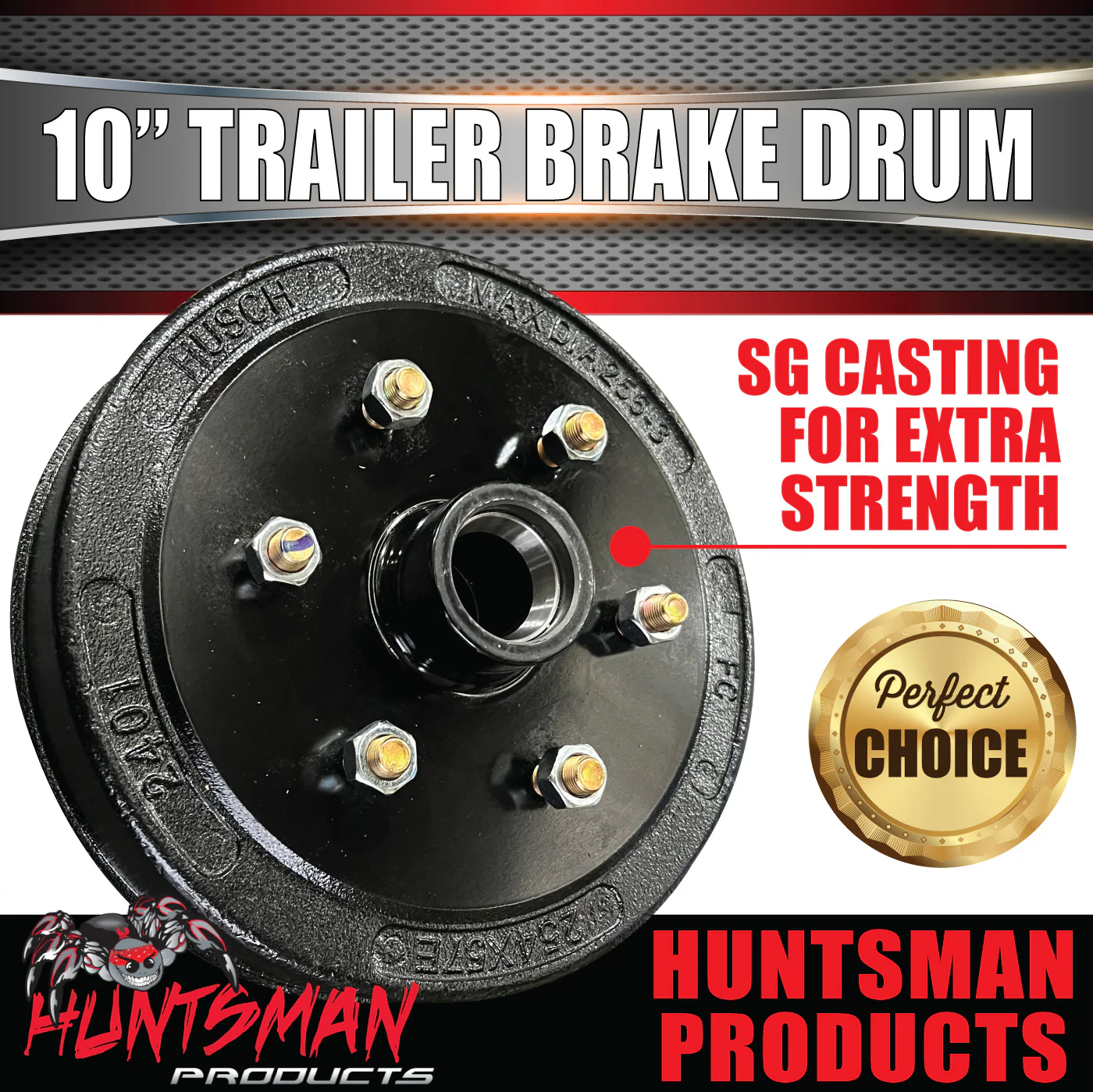 1x 10" Trailer Caravan Electric Drum 6 Stud Landcruiser Pattern 6/139.7 PCD & SL Slimline Bearing Set - Image 4