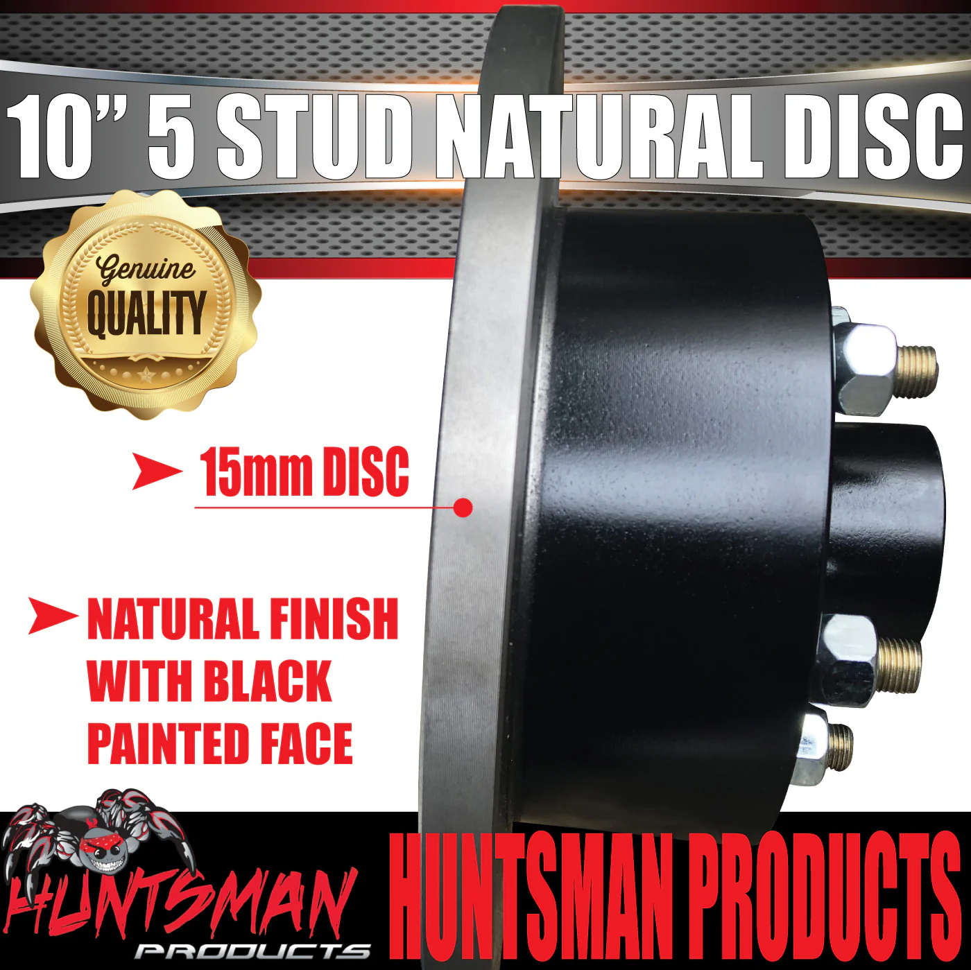1x 10" Trailer Caravan Commodore Pattern Natural Disc Hub & LM Bearing Kit - Image 5