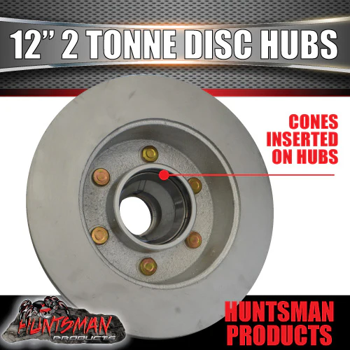 x2 12" Dacromet 2000kg 6 Stud Trailer Discs 6/139.7 & Bearing Kits. Alko Style Marine Seals - Image 3