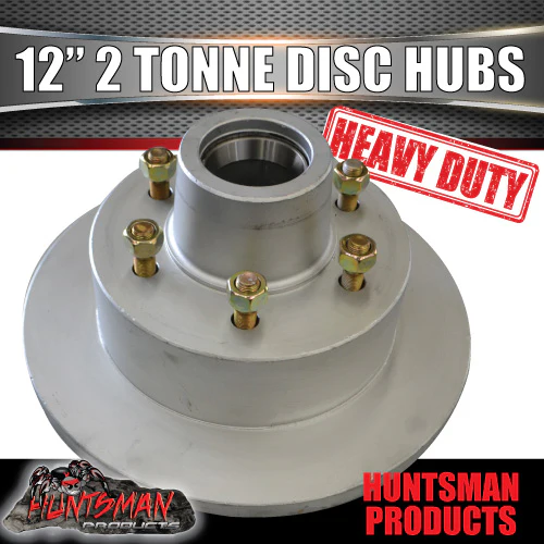 x2 12" Dacromet 2000kg 6 Stud Trailer Discs 6/139.7 & Bearing Kits. Alko Style Marine Seals - Image 4