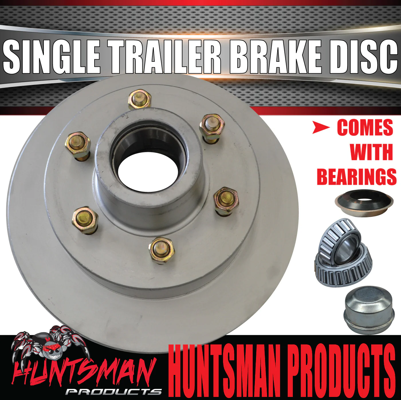 1x 12" Dacromet 2000kg 6 Stud Trailer Disc 6/139.7 PCD & Bearing Kit. Alko Style Marine Seal - Image 7