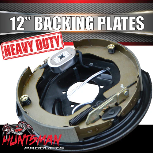 1x 12" LHS Passenger Trailer Caravan Electric Brake Backing Plate. Strong Magnet - Image 2