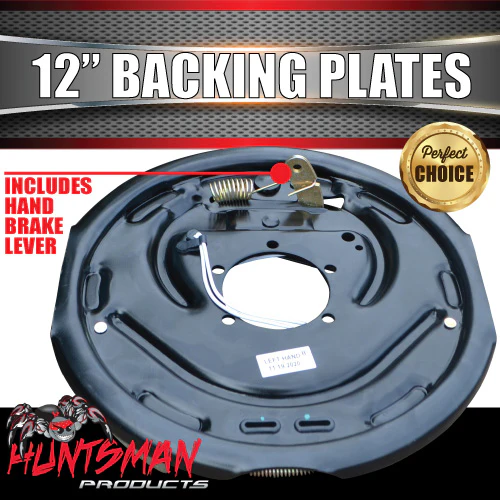 1x 12" LHS Passenger Trailer Caravan Electric Brake Backing Plate. Strong Magnet - Image 4