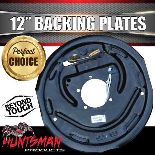 1x 12" RHS Drivers Side Trailer Caravan Electric Brake Backing Plate. Strong Magnet - Image 3