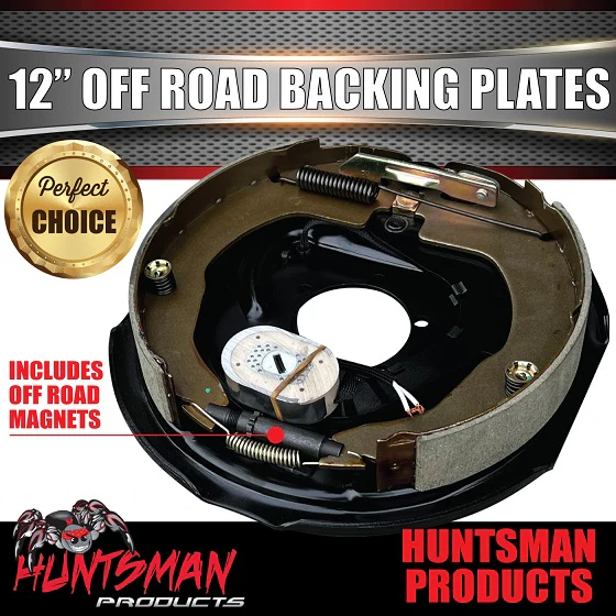1x 12" RHS "Drivers" Side Off Road Trailer Caravan Electric Brake Backing Plate - Image 2