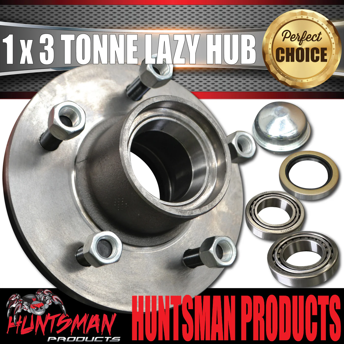 1x 3 Tonne 5 Stud LC Trailer Caravan Hub 5/150 pcd 3000kg Bearings.  Suits Huntsman & Alko - Image 3