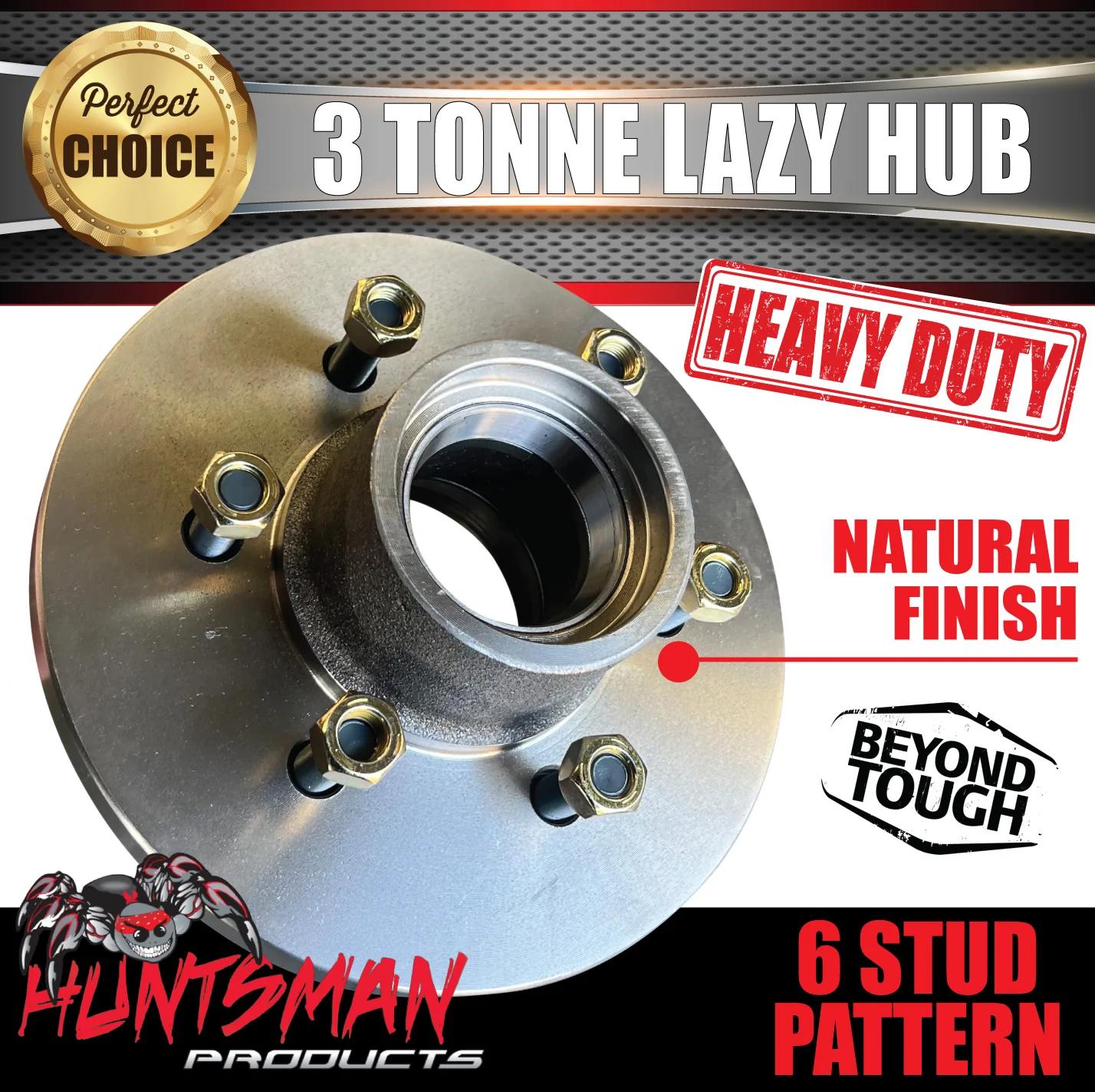 1X 3 Tonne 6 Stud Trailer Caravan Hub 6/139.7 pcd 3000kg Bearings.  Suits Huntsman & Alko - Image 2