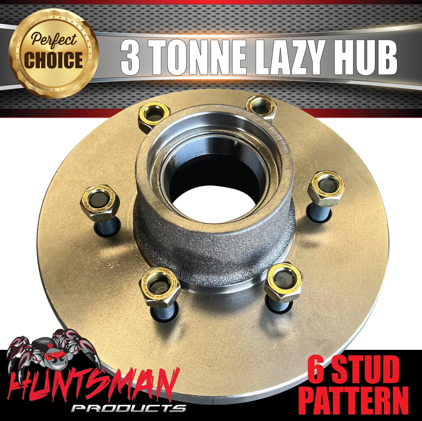 1X 3 Tonne 6 Stud Trailer Caravan Hub 6/139.7 pcd 3000kg Bearings.  Suits Huntsman & Alko - Image 3