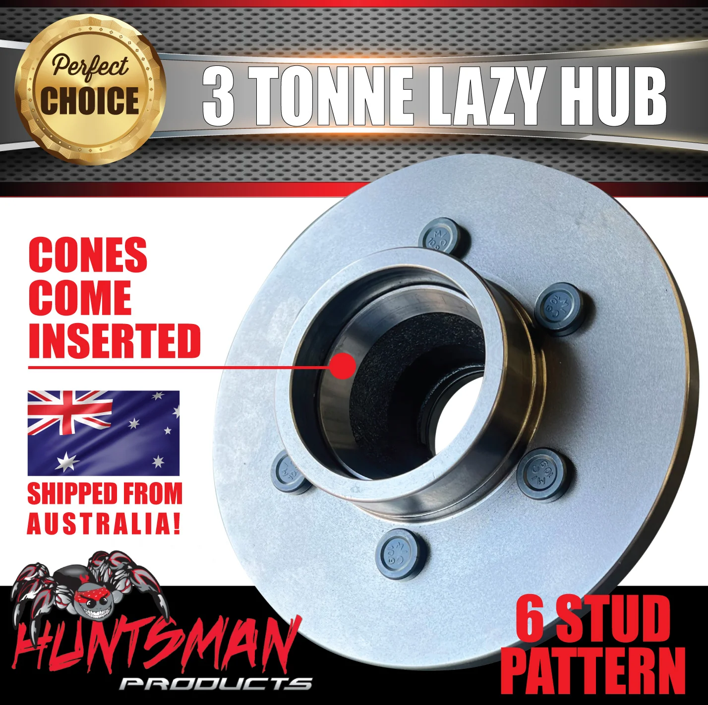 1X 3 Tonne 6 Stud Trailer Caravan Hub 6/139.7 pcd 3000kg Bearings.  Suits Huntsman & Alko - Image 6
