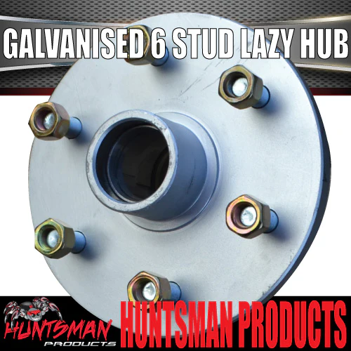 1x Galvanised Dacromet 6 Stud Trailer Caravan Lazy Hub & LM bearing kit. Marine Seal - Image 2